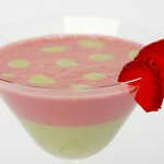 Two-colour matcha-strawberry cream